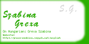 szabina grexa business card